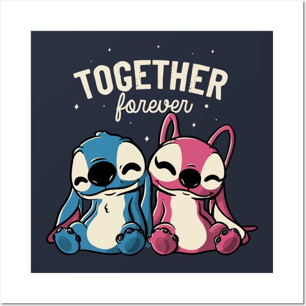 Together Forever Cute Lover Gift Wall Art by eduely